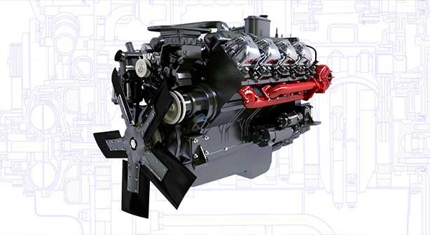 Дизельный двигатель V8 грузового автомобиля